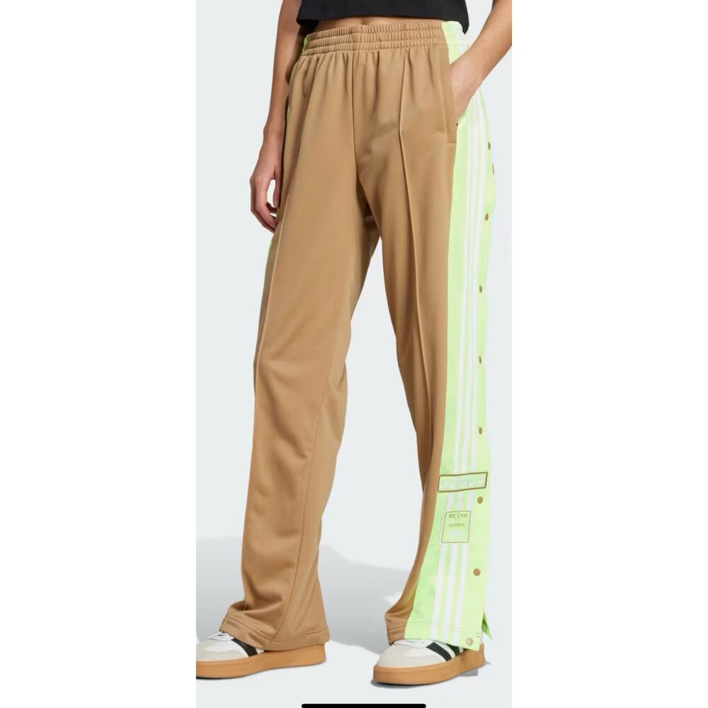 NEW ADIDAS Adibreak Tear-Away Pants Women XL Cardboard/Green
